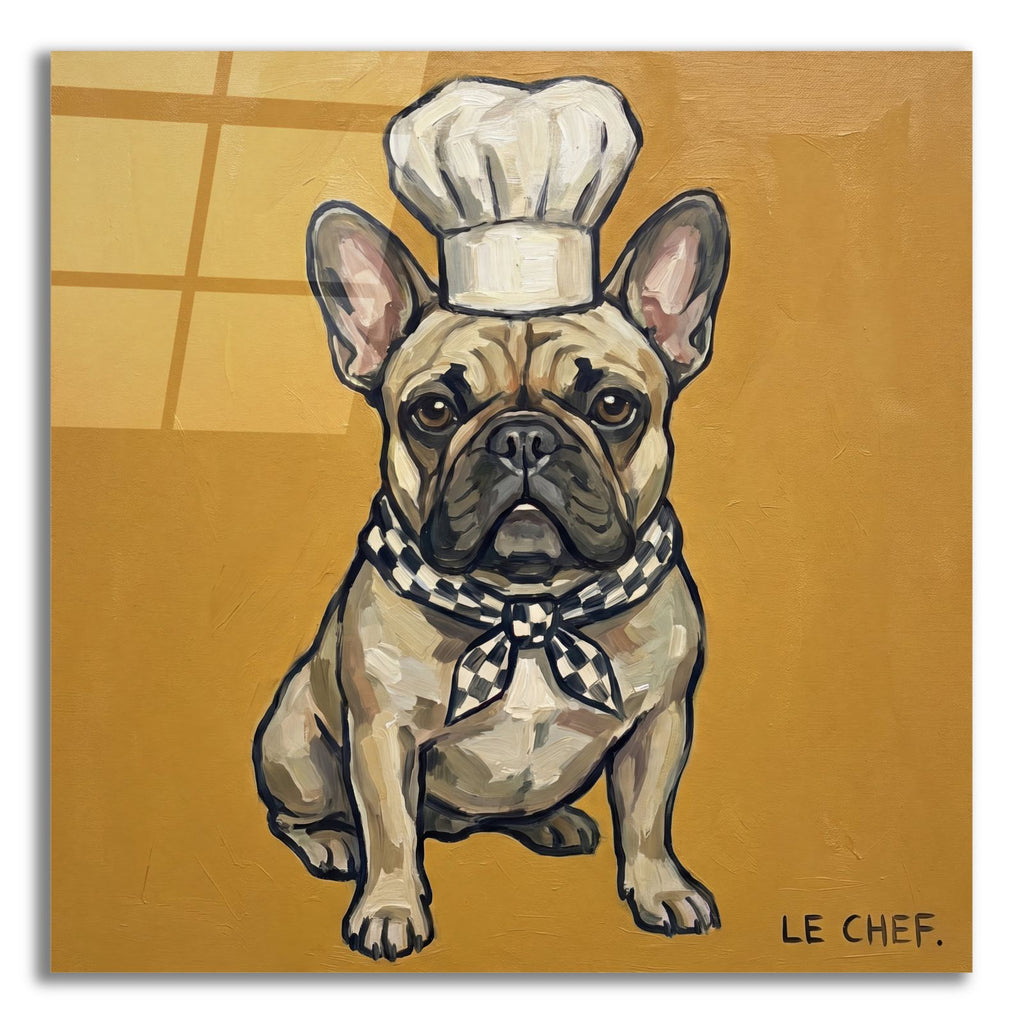 French Bulldog Chef by Ann Klee acrylic glass wall art