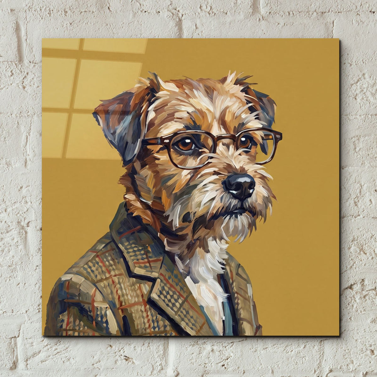 Mr. Terrier (2) by Ann Klee - 12x12 acrylic wall art in a room