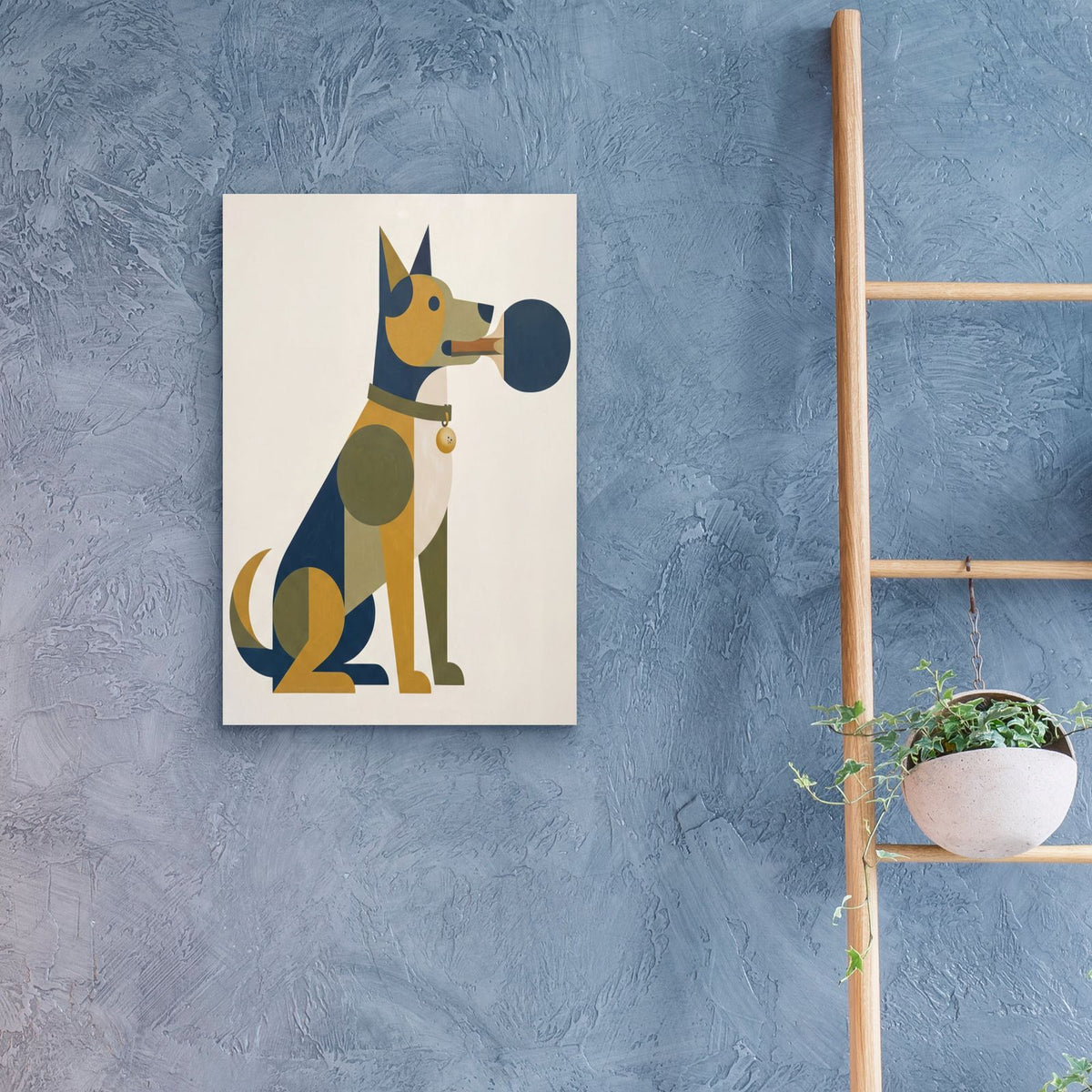 Ping Pong Puppy by Ann Klee - 16x24 acrylic wall art in a room