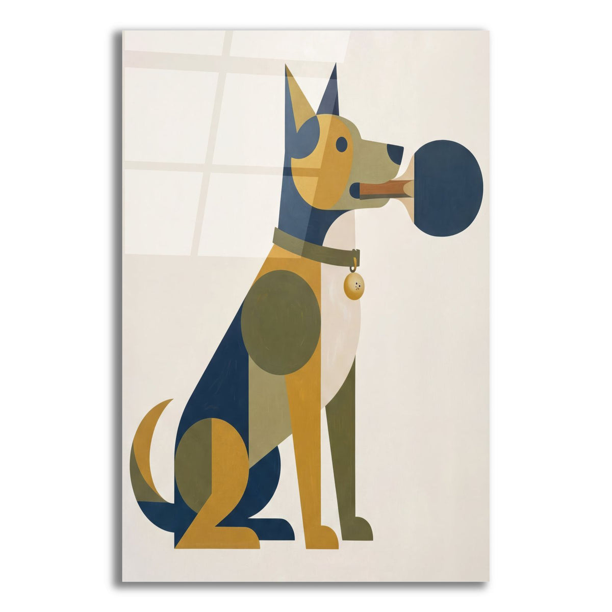 Ping Pong Puppy by Ann Klee acrylic glass wall art