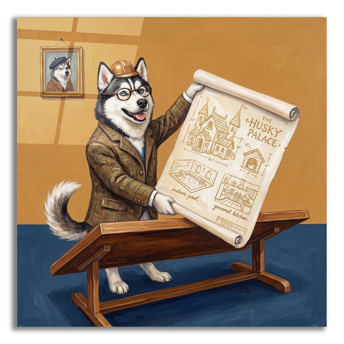The Husky Palace by Ann Klee acrylic glass wall art