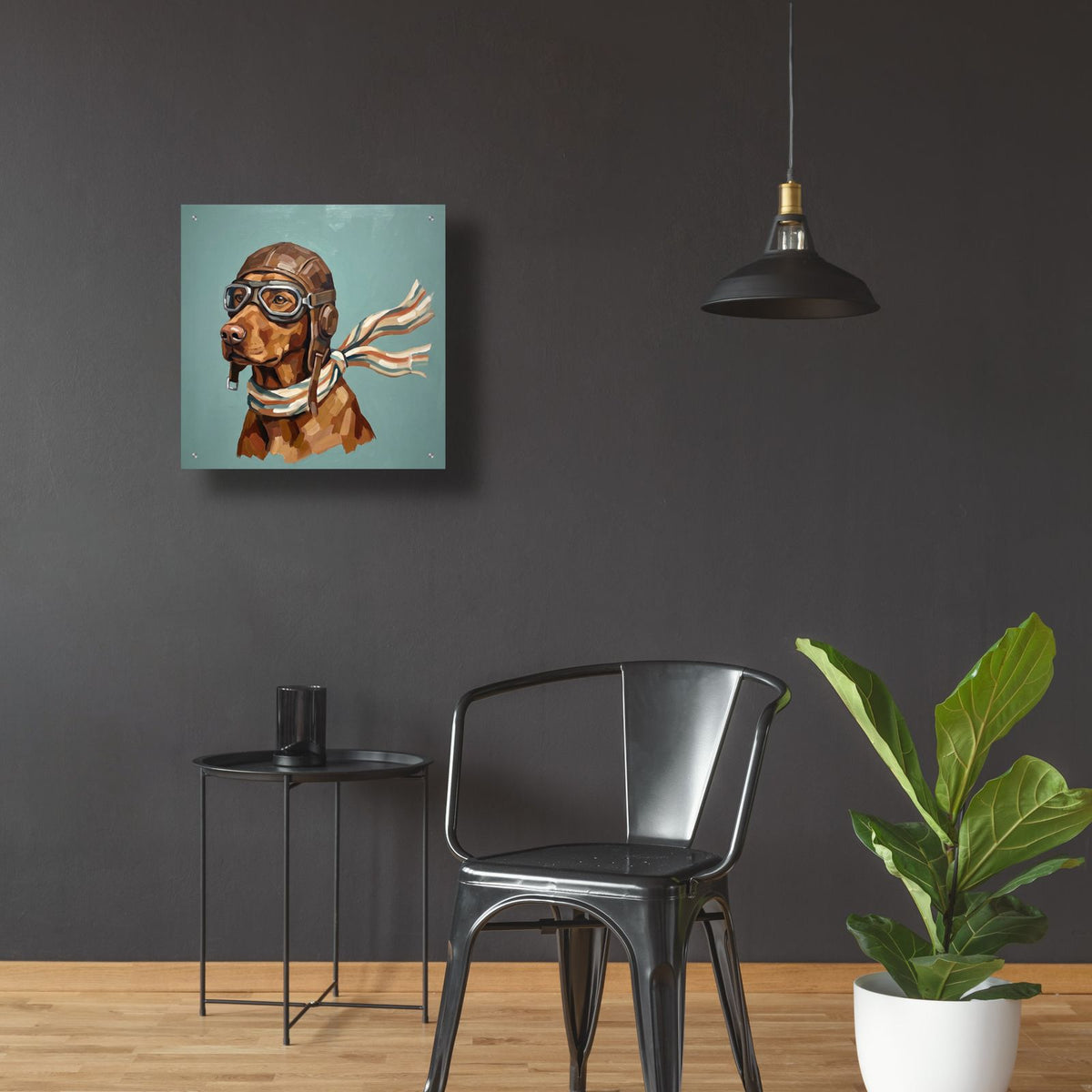 Vizsla Aviator by Ann Klee - 24x24 acrylic wall art in a room