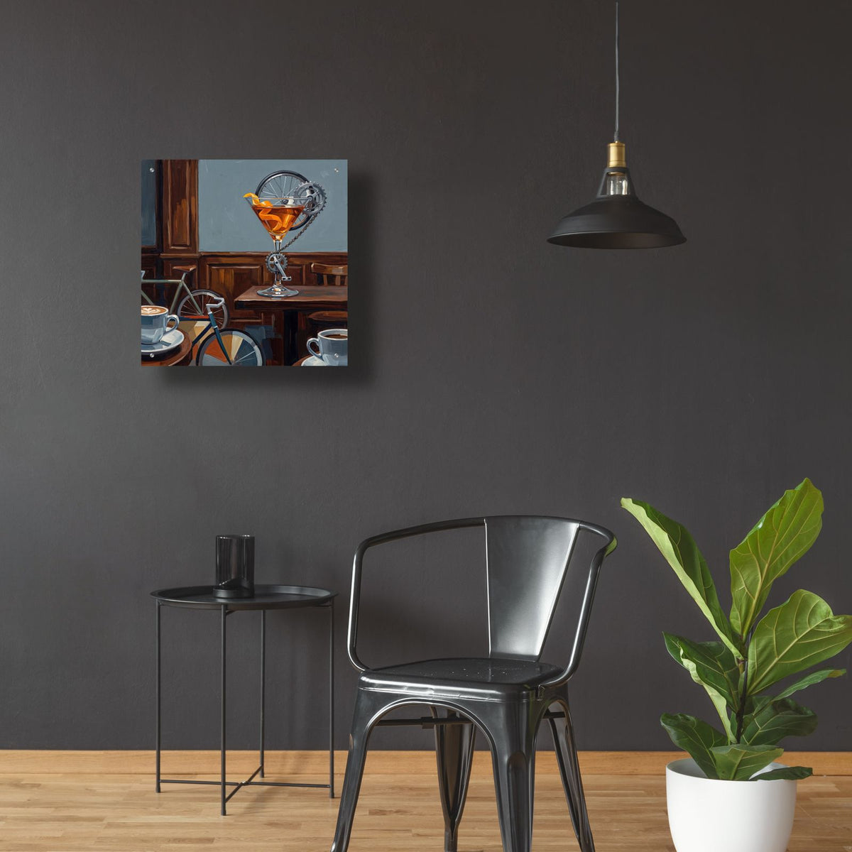 Biking Cocktail by Ann Klee - 24x24 acrylic wall art in a room
