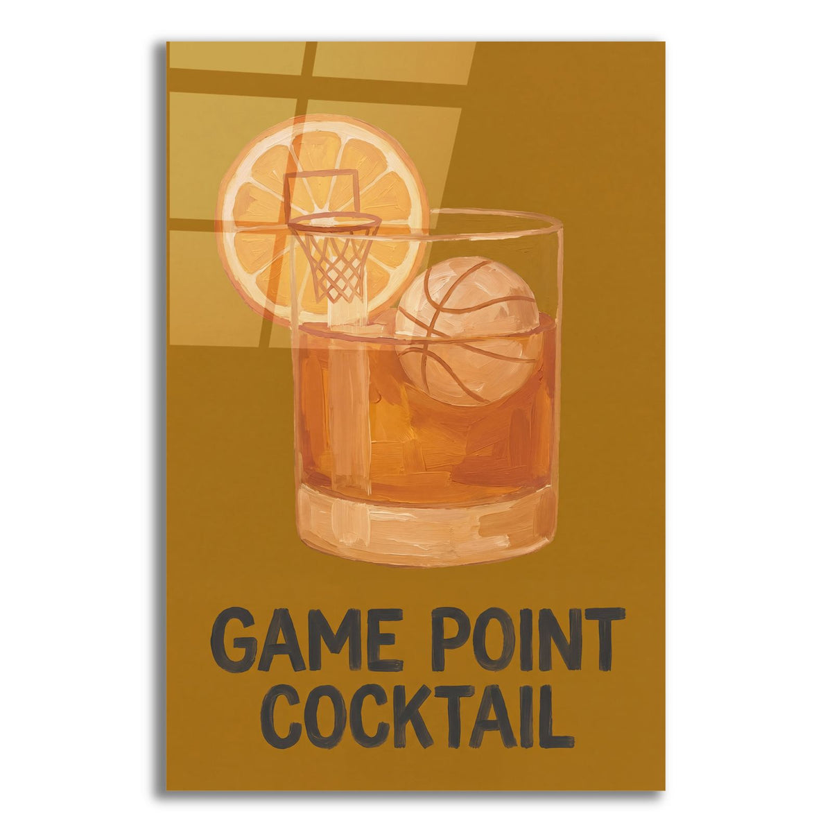 Game Point Cocktail by Ann Klee acrylic glass wall art