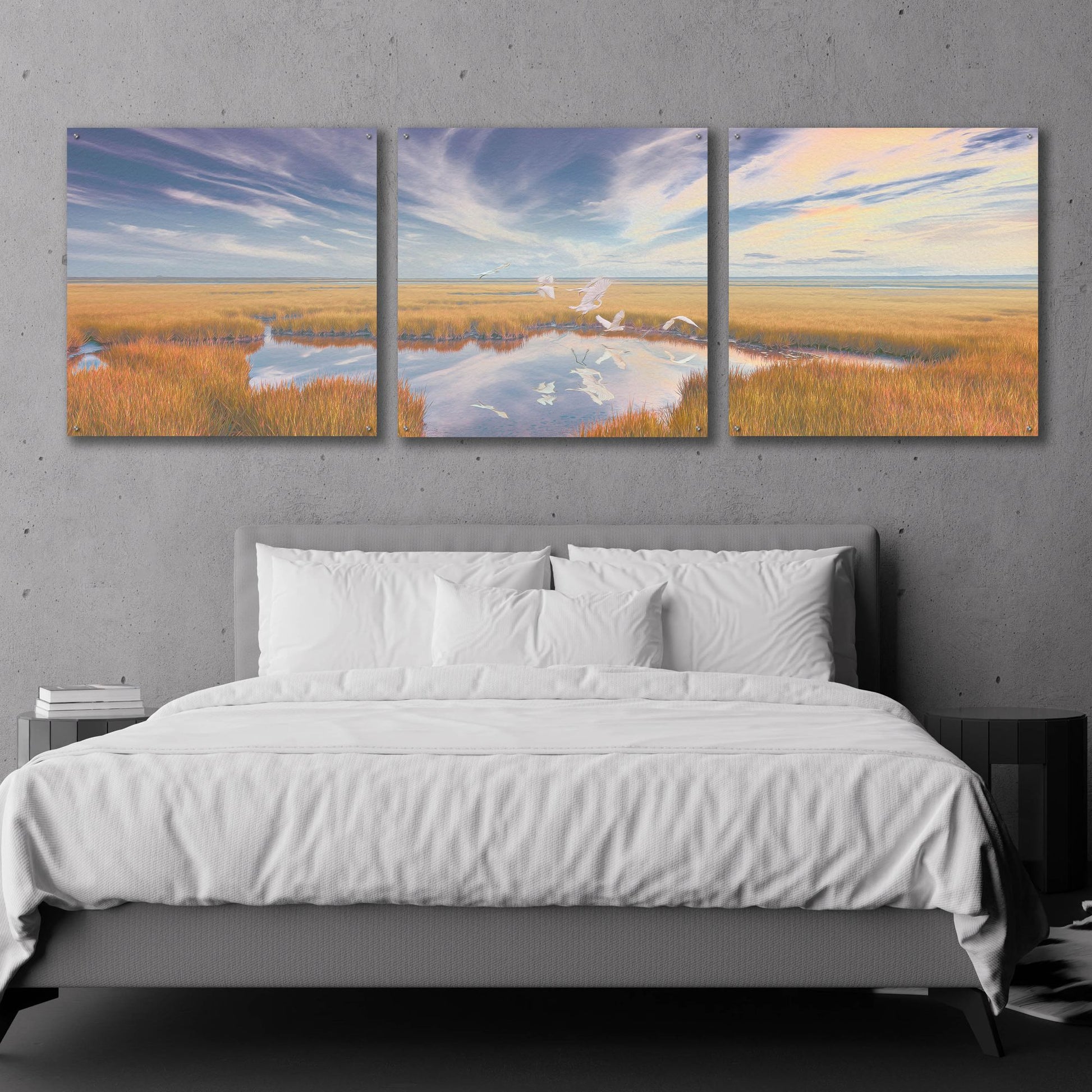 Epic Art 'Early Risers' by Steve Hunziker, Acrylic Glass Wall Art, 3 Piece Set,108x36