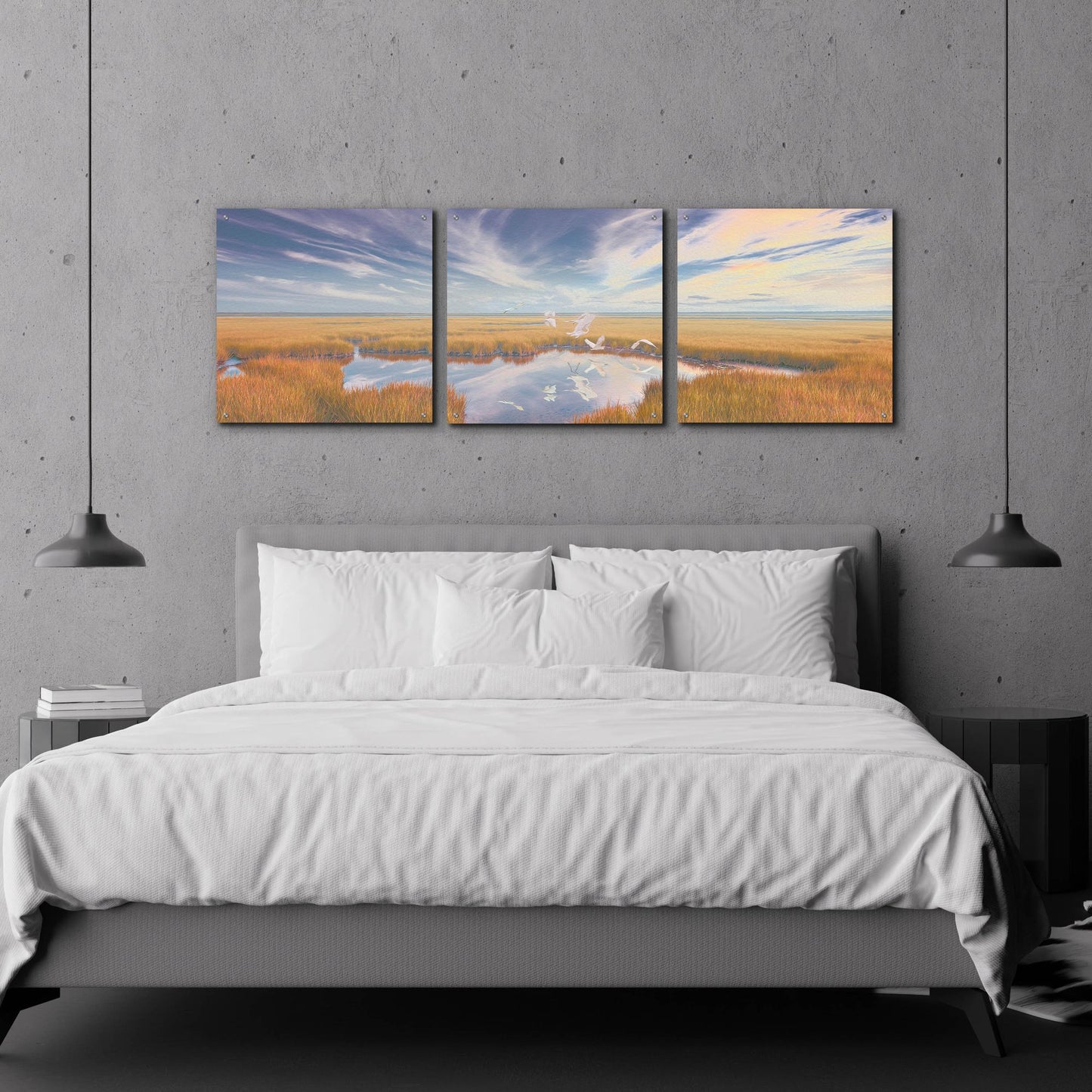 Epic Art 'Early Risers' by Steve Hunziker, Acrylic Glass Wall Art, 3 Piece Set,72x24