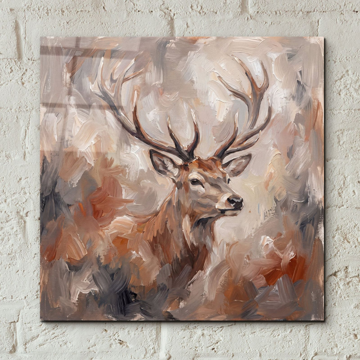 Abstract Deer by Veve - 12x12 acrylic wall art in a room