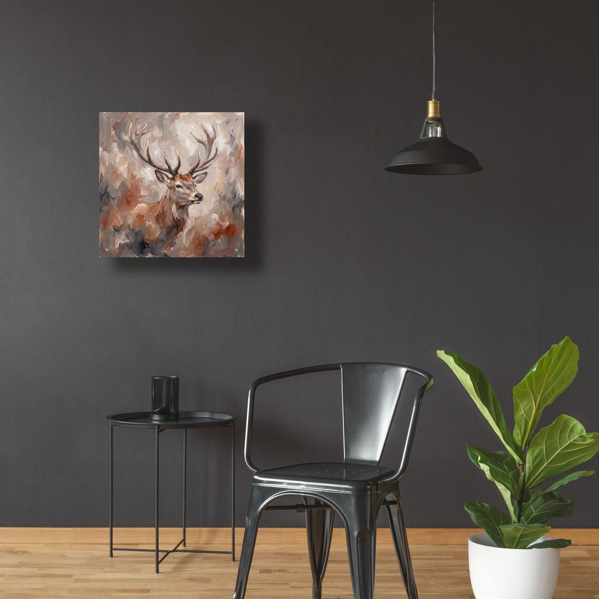Abstract Deer by Veve - 24x24 acrylic wall art in a room
