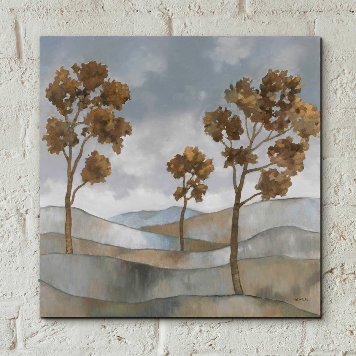 Epic Art 'Rolling Hills 2' by Graham Reynolds, Acrylic Glass Wall Art,12x12