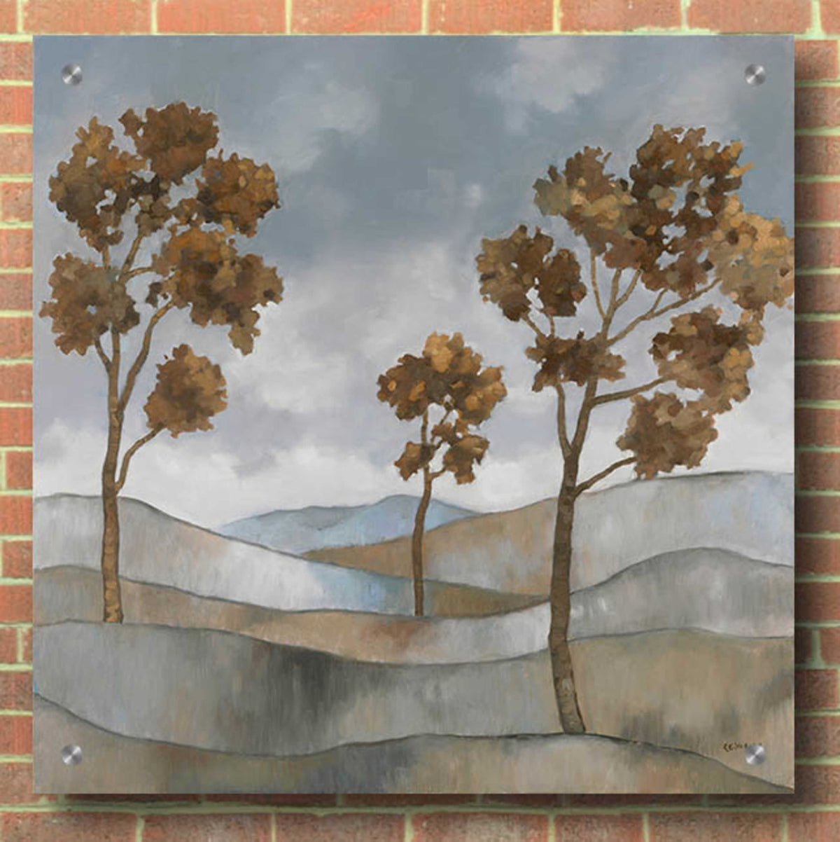 Epic Art 'Rolling Hills 2' by Graham Reynolds, Acrylic Glass Wall Art,36x36