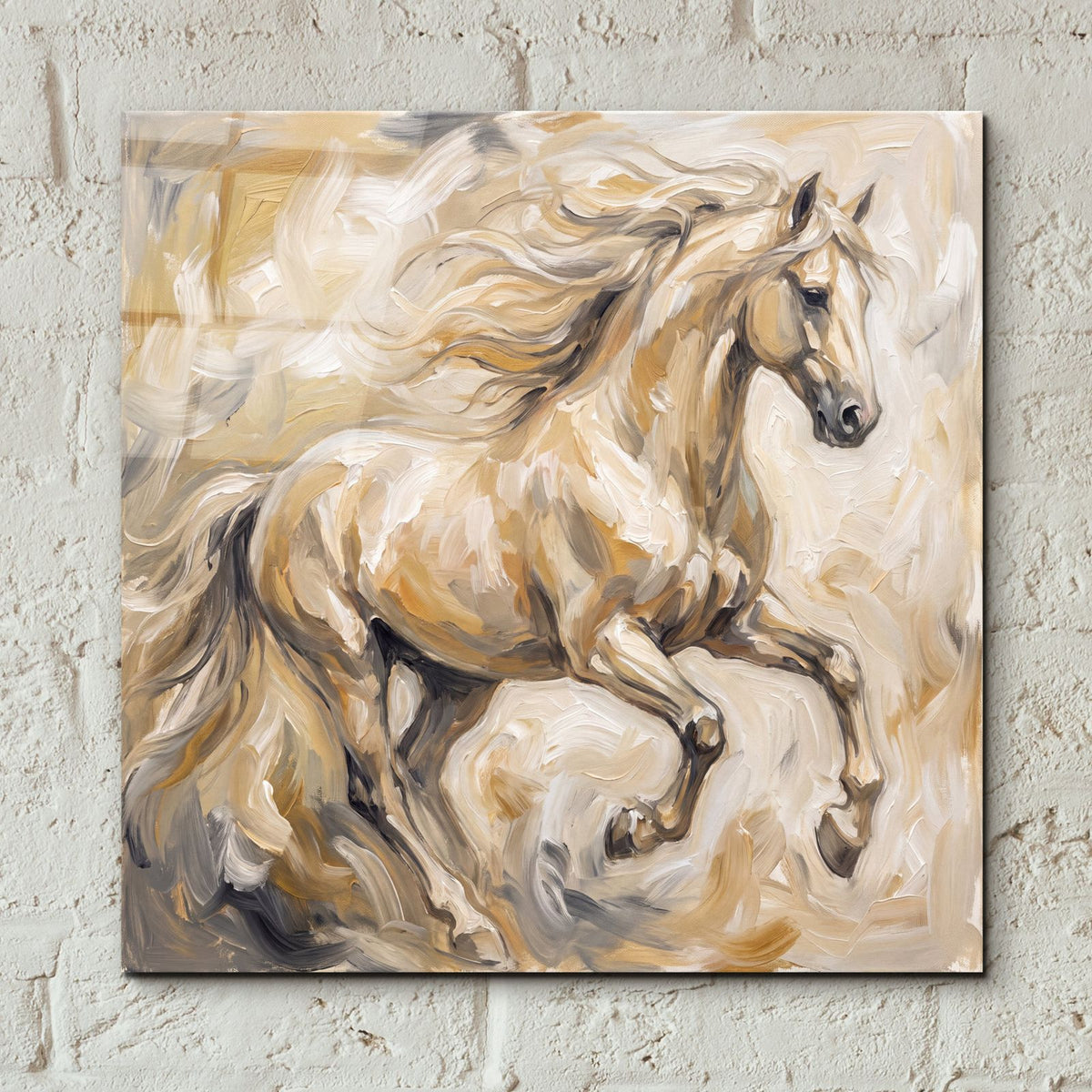 Abstract Horse I by Veve - 12x12 acrylic wall art in a room