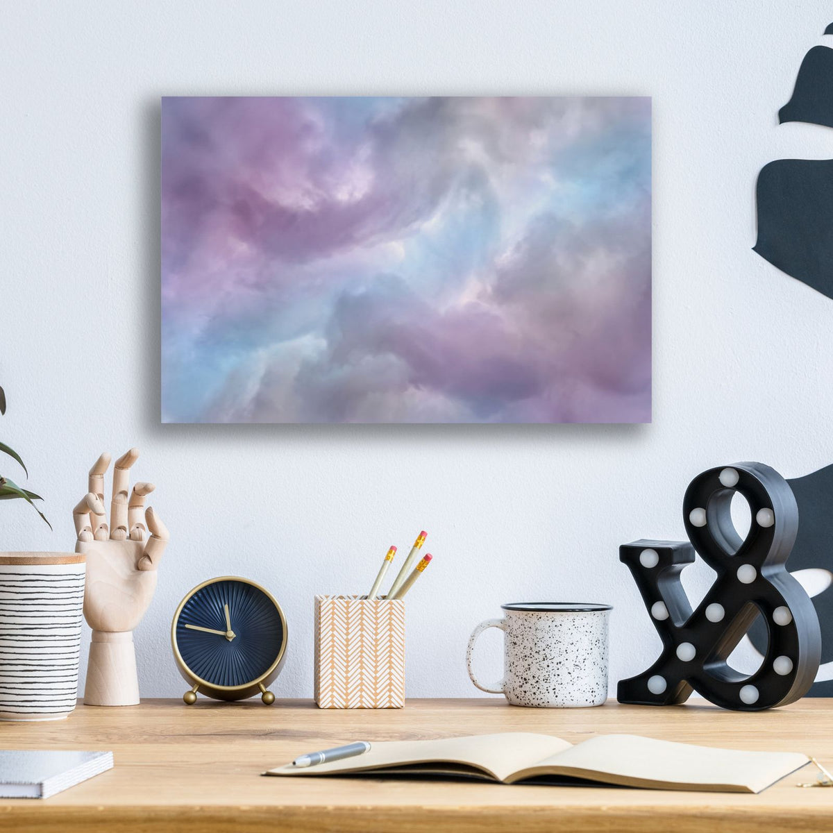 Abstract Lavender Mist by Veve - 16x12 acrylic wall art in a room