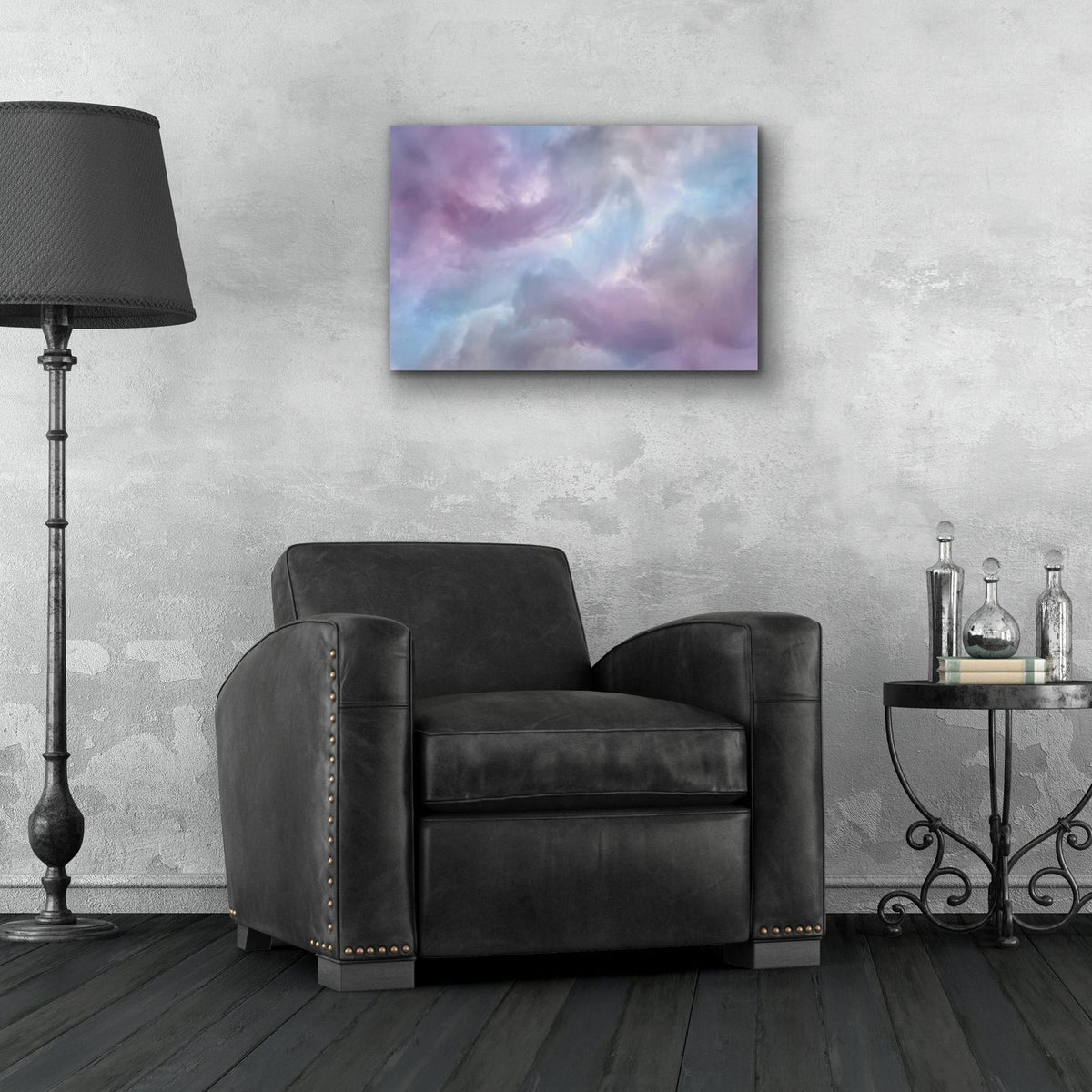 Abstract Lavender Mist by Veve - 24x16 acrylic wall art in a room