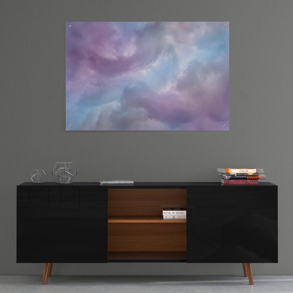 Abstract Lavender Mist by Veve - 36x24 acrylic wall art in a room