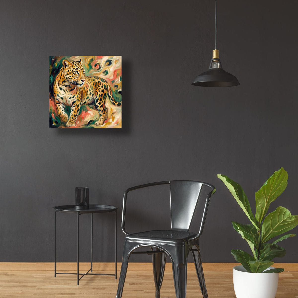 Abstract Leopard by Veve - 24x24 acrylic wall art in a room
