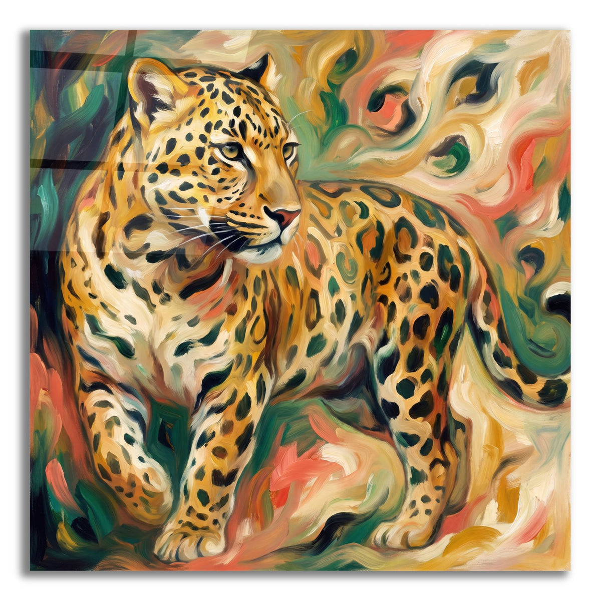 Abstract Leopard by Veve acrylic glass wall art