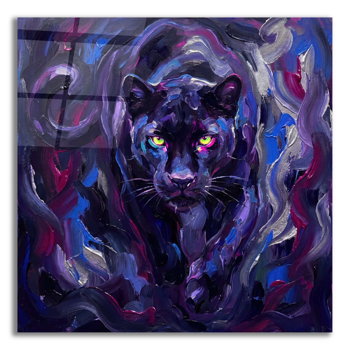 Abstract Midnight Panther I by Veve acrylic glass wall art