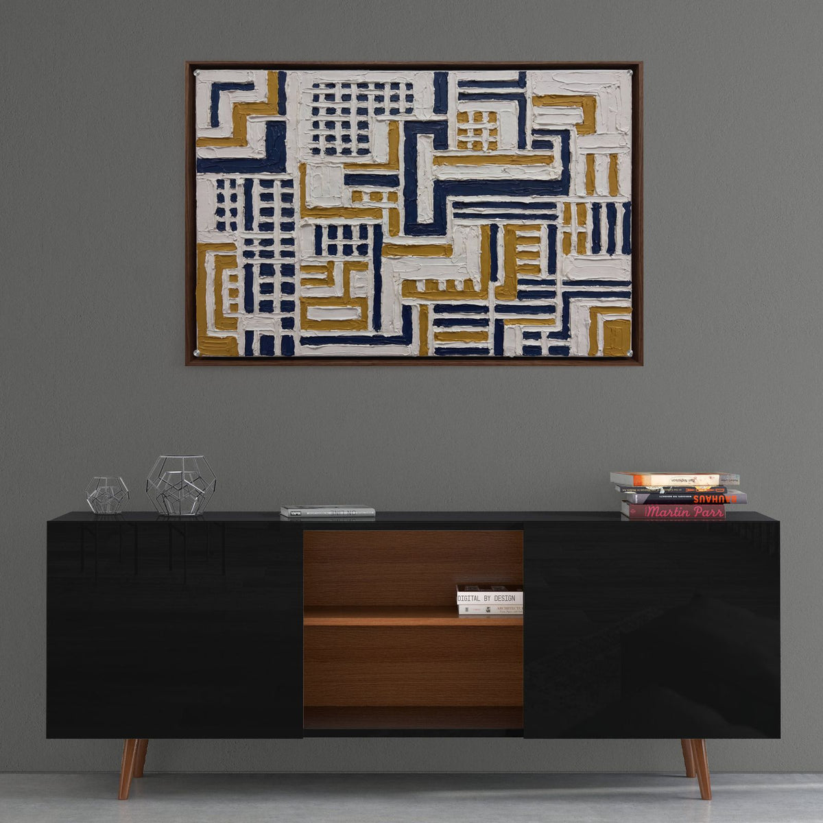 Abstract Retro by Veve - 36x24 acrylic wall art in a room