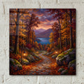 Autumn Forest Path by Veve - 12x12 acrylic wall art in a room