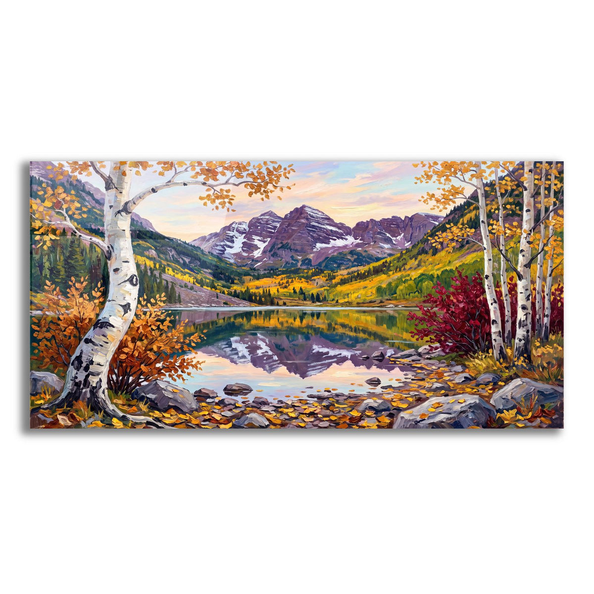 Autumn Majesty - The Mountain Lake by Veve acrylic glass wall art