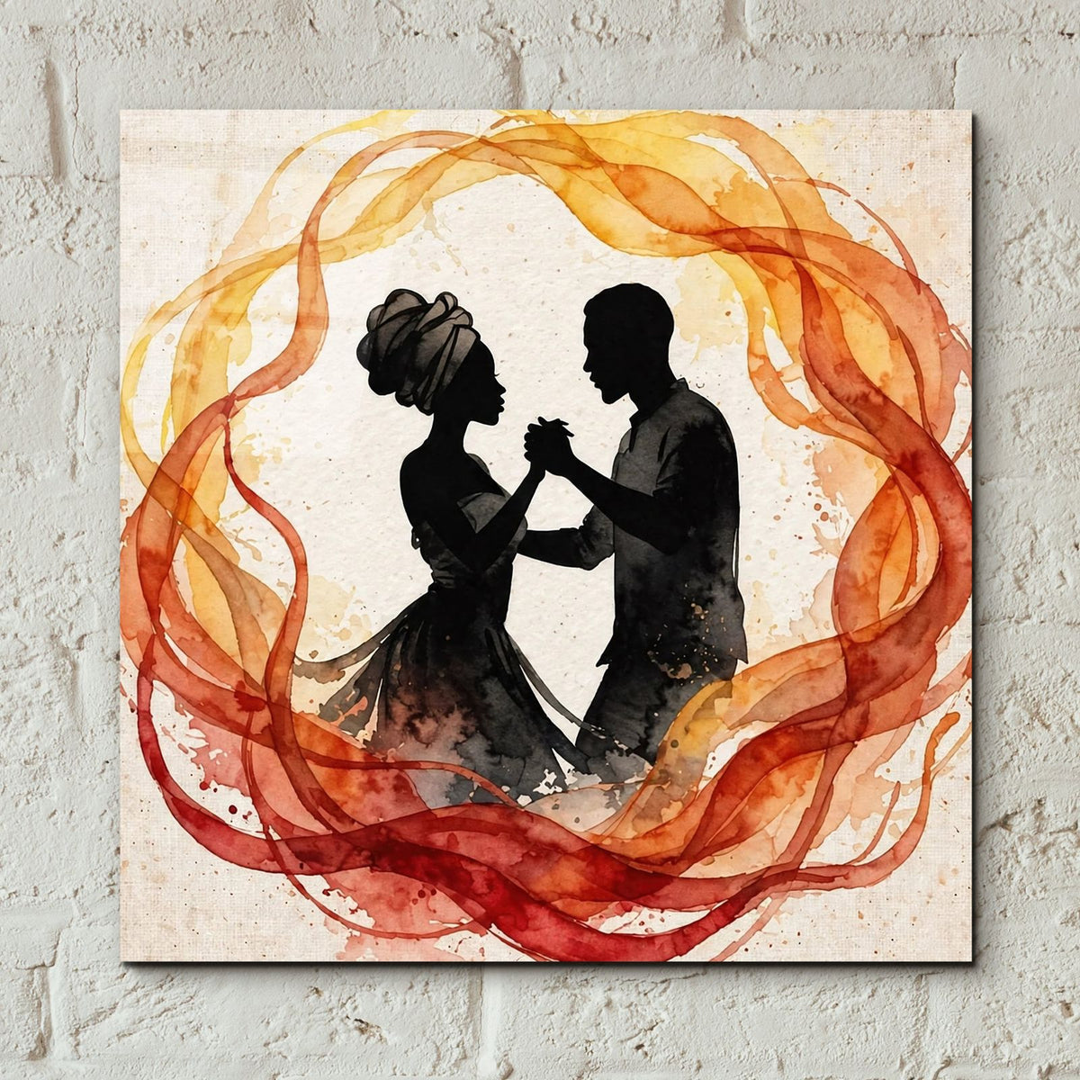 Beginning of We by Veve - 12x12 acrylic wall art in a room