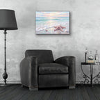Blush Starfish Shore 1 by Veve - 24x16 acrylic wall art in a room