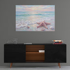 Blush Starfish Shore 1 by Veve - 36x24 acrylic wall art in a room