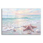 Blush Starfish Shore 1 by Veve acrylic glass wall art