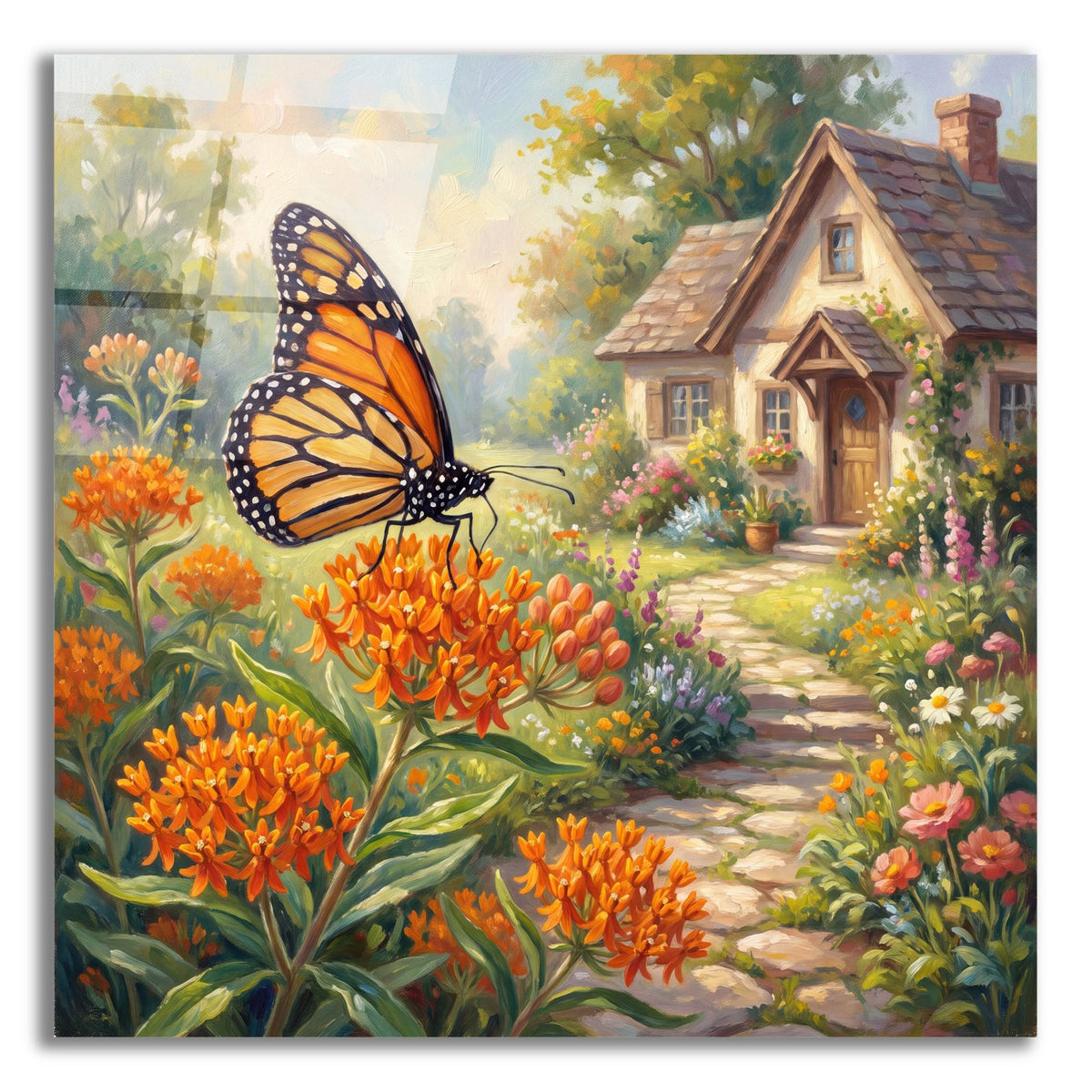 Butterfly and Monarch by Veve acrylic glass wall art