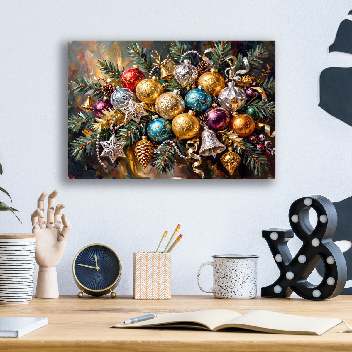 Christmas Coming by Veve - 16x12 acrylic wall art in a room