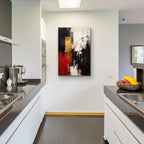Crimson Gold Contrast by Veve - 24x36 acrylic wall art in a room