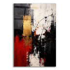 Crimson Gold Contrast by Veve acrylic glass wall art