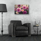 Dahlia Symphony by Veve - 24x16 acrylic wall art in a room