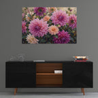 Dahlia Symphony by Veve - 36x24 acrylic wall art in a room