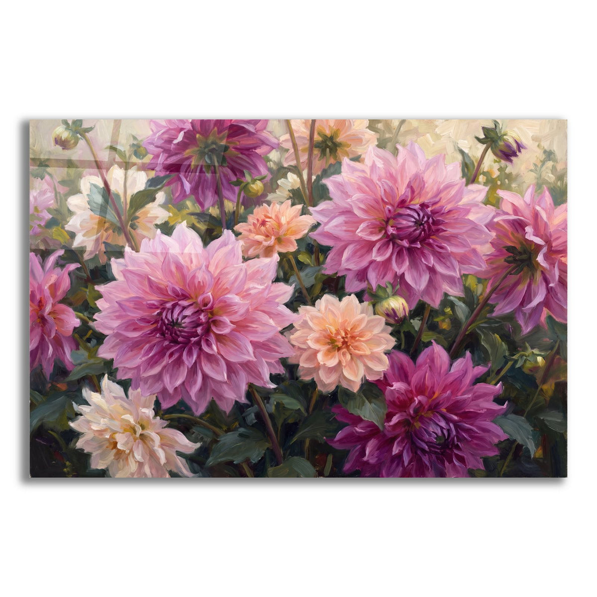 Dahlia Symphony by Veve acrylic glass wall art