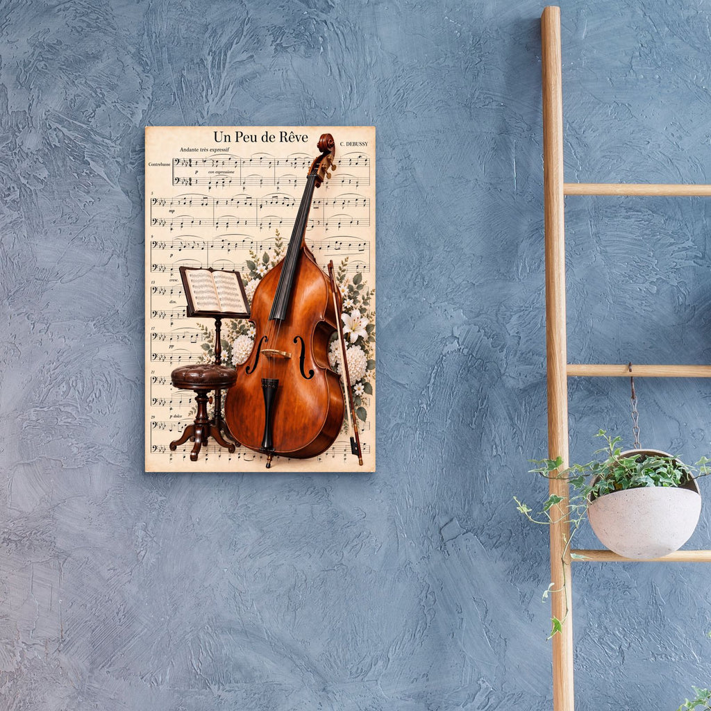 Double Bass Serenade by Veve - 16x24 acrylic wall art in a room