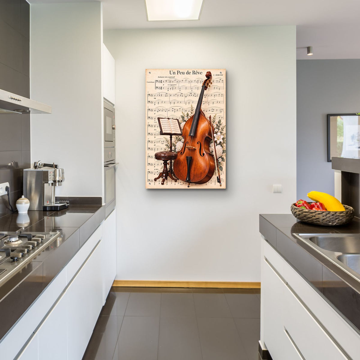 Double Bass Serenade by Veve - 24x36 acrylic wall art in a room