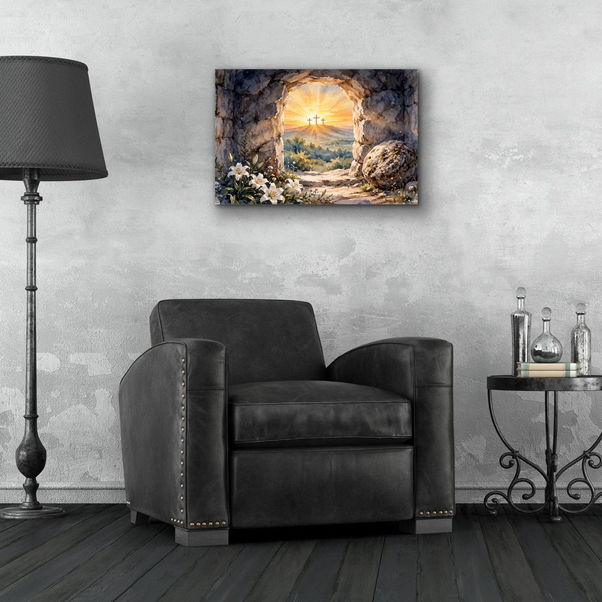Empty Tomb Sunrise by Veve - 24x16 acrylic wall art in a room