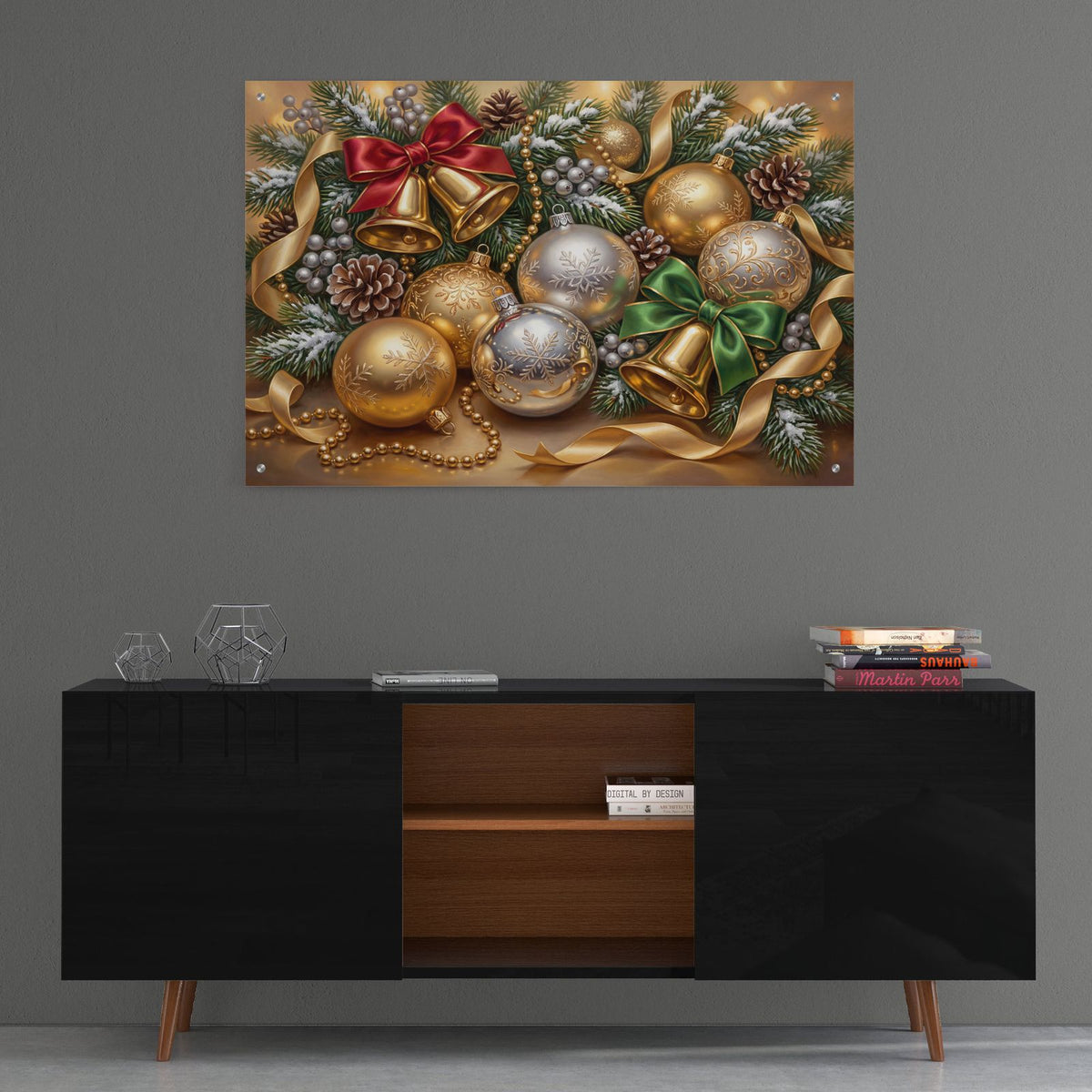 Festive Christmas II by Veve - 36x24 acrylic wall art in a room