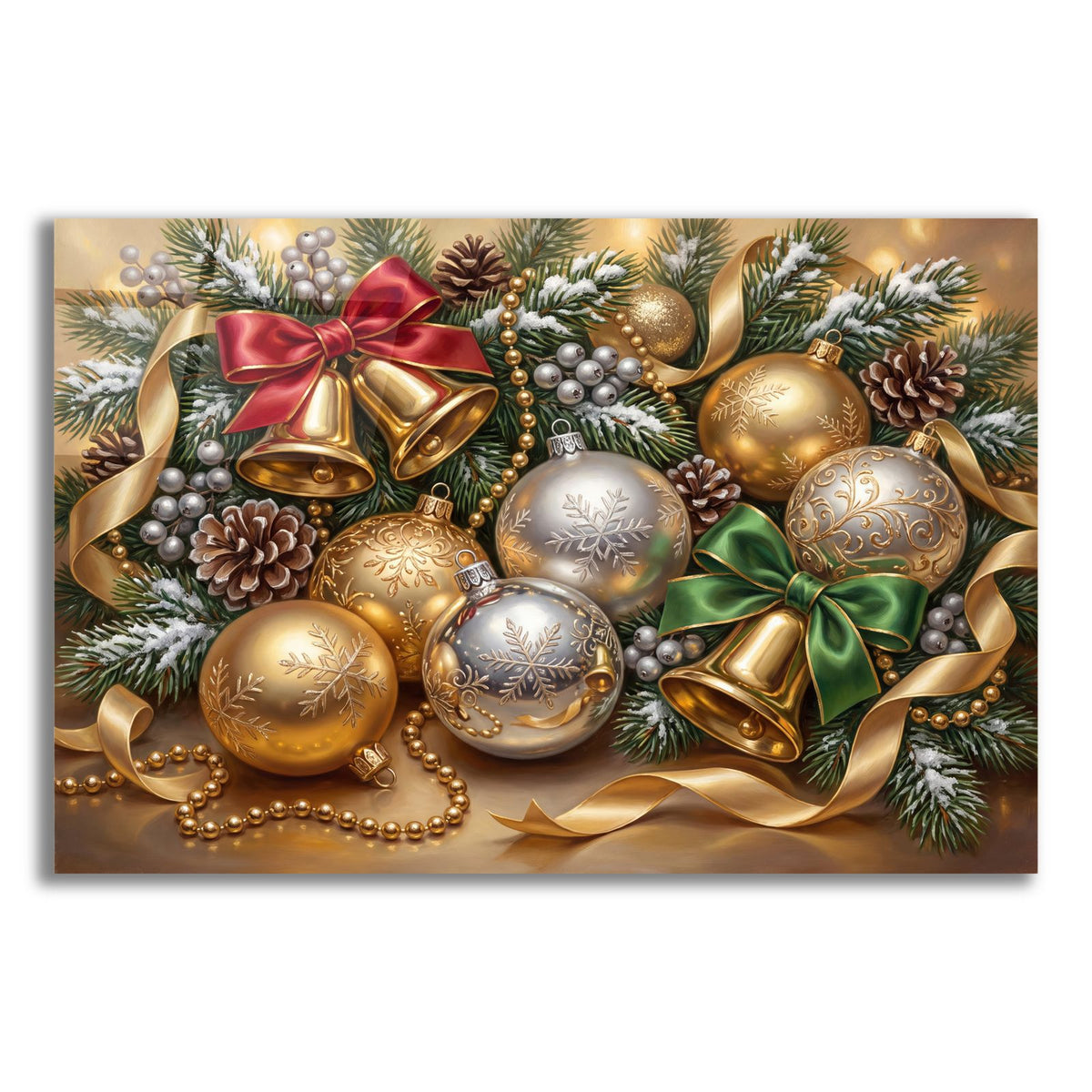 Festive Christmas II by Veve acrylic glass wall art
