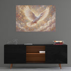 Golden Dove by Veve - 36x24 acrylic wall art in a room