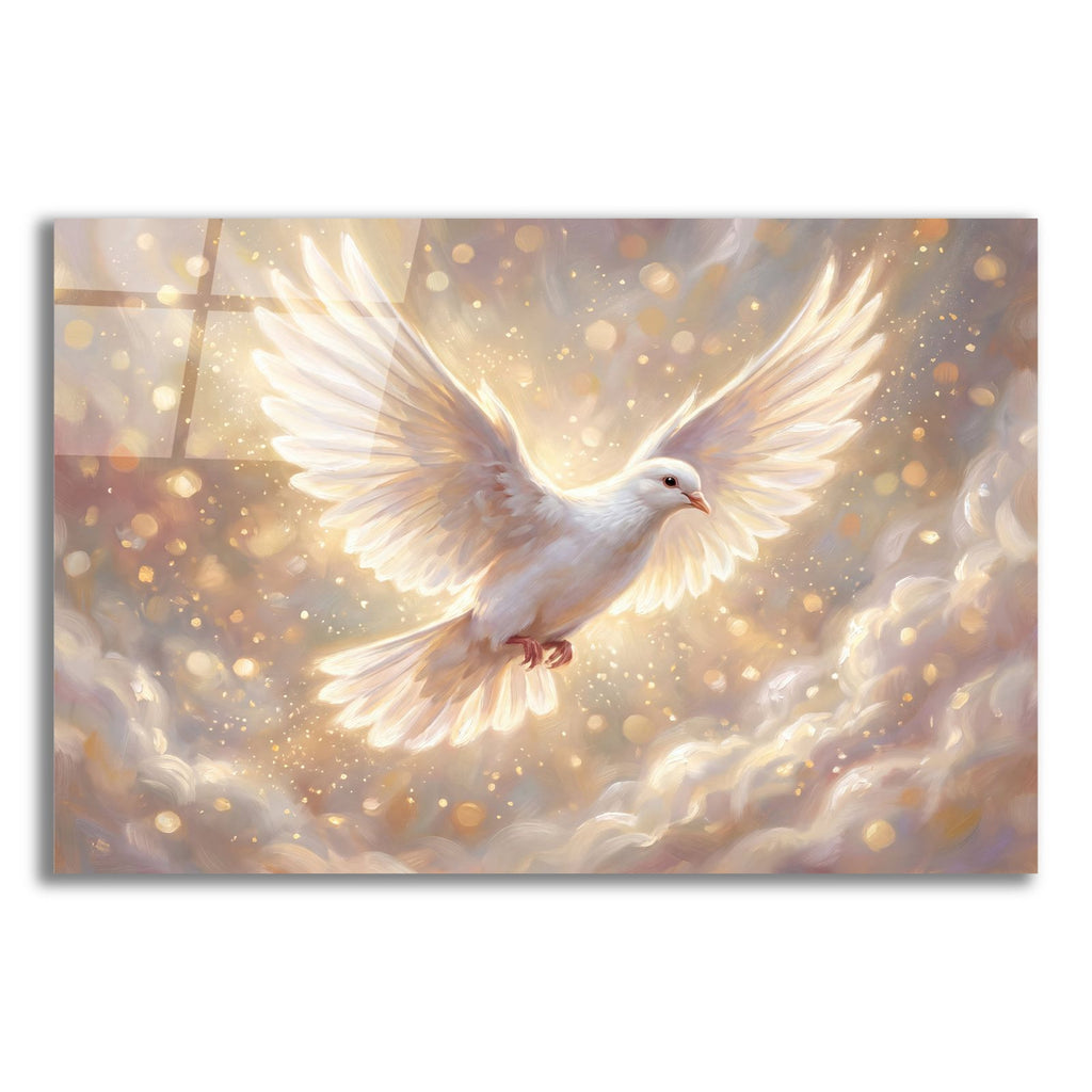 Golden Dove by Veve acrylic glass wall art