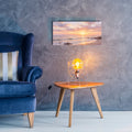 Golden Horizon Sunset Over the Sea by Veve - 24x12 acrylic wall art in a room