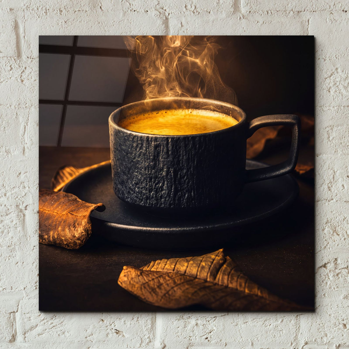 Golden Hour Coffee by Veve - 12x12 acrylic wall art in a room