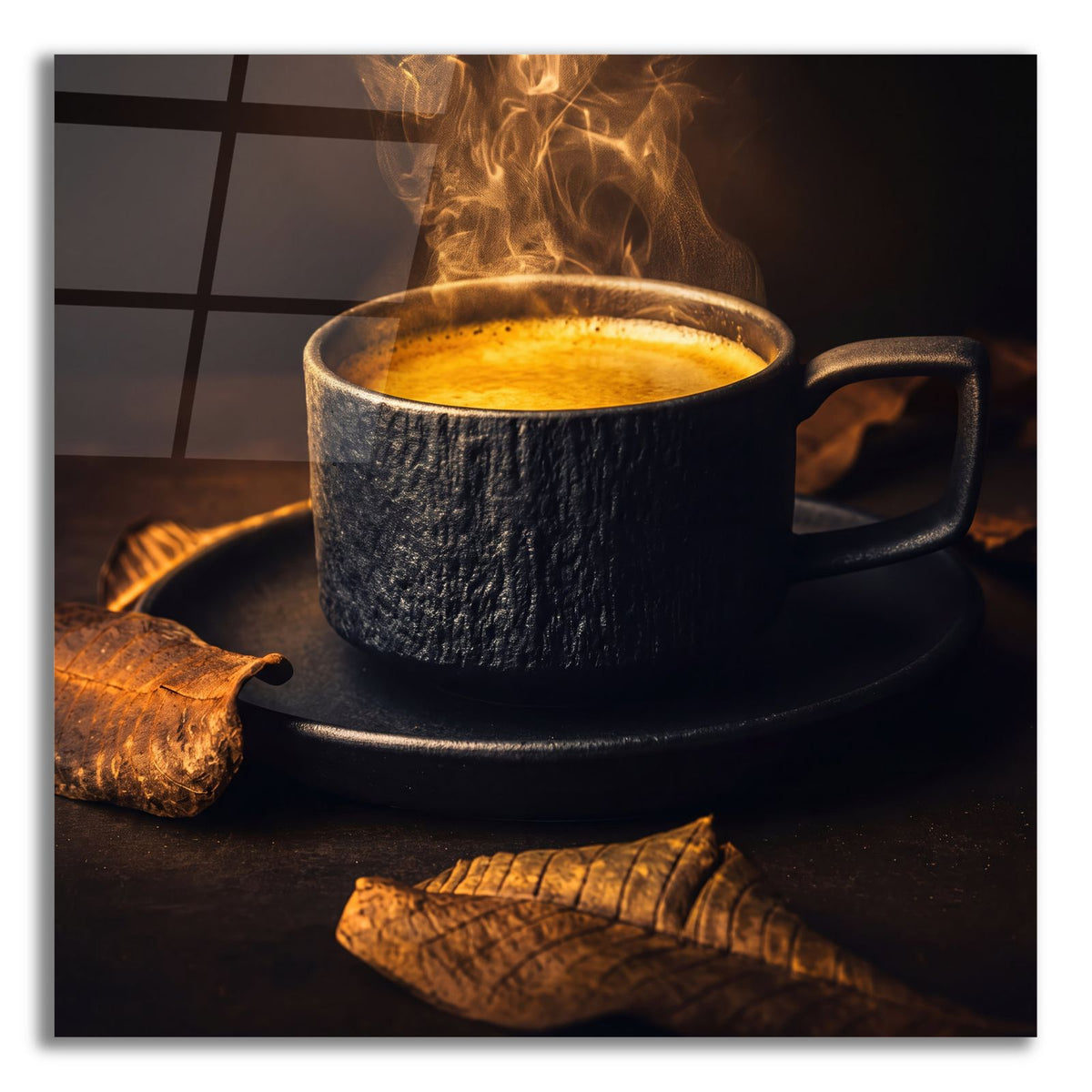 Golden Hour Coffee by Veve acrylic glass wall art