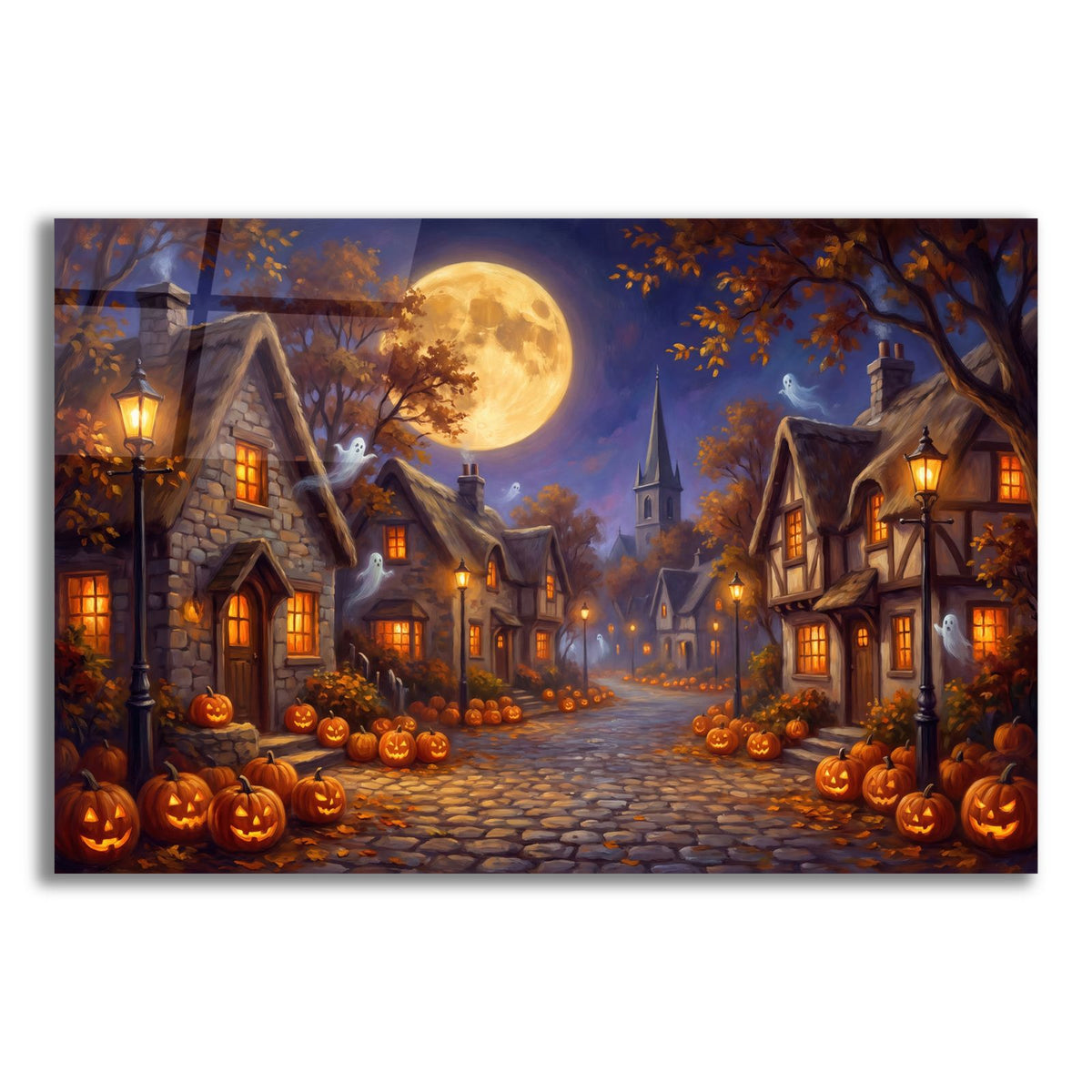 Halloween Enchanted Village by Veve acrylic glass wall art