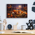 Halloween Fox Pumpkins by Veve - 16x12 acrylic wall art in a room