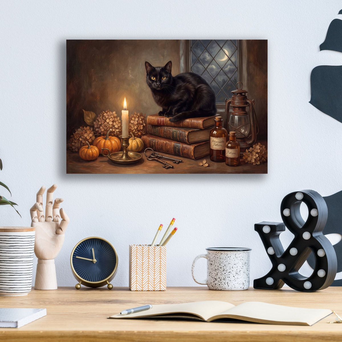 Halloween Midnight Alchemy by Veve - 16x12 acrylic wall art in a room