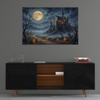 Halloween Moonlit Castle by Veve - 36x24 acrylic wall art in a room