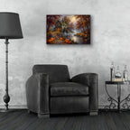 Halloween Old Mill by Veve - 24x16 acrylic wall art in a room